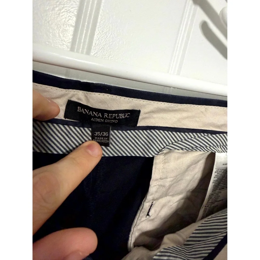 Banana Republic Aiden Chino Pants Mens 35/36  Slim Fit 100% Cotton